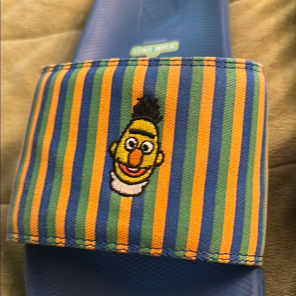 Vans Bert and Ernie Blue Sandals with Striped Accents main image 2